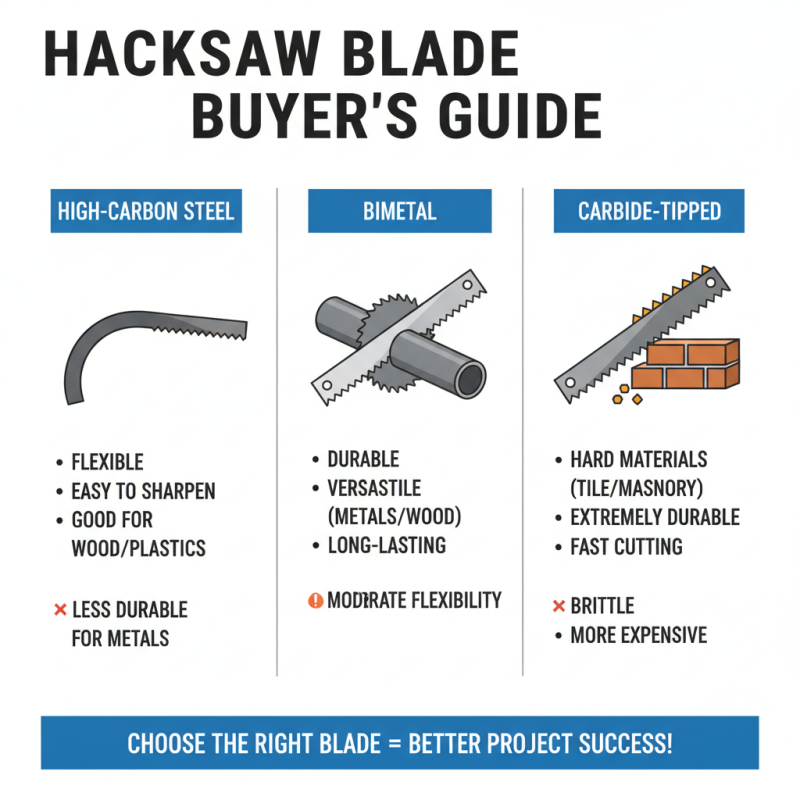 Why Choose the Right Blade of Hacksaw for Your Projects?
