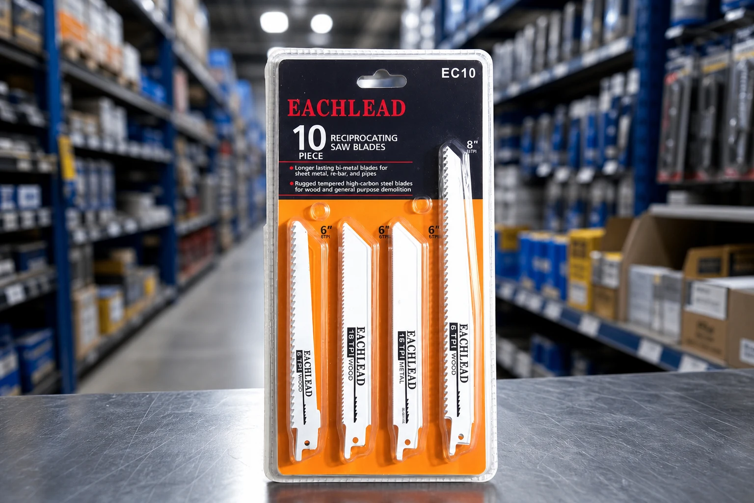 EACHLEAD sawzall — official product photo with illustrative scene background (not a real site photo)