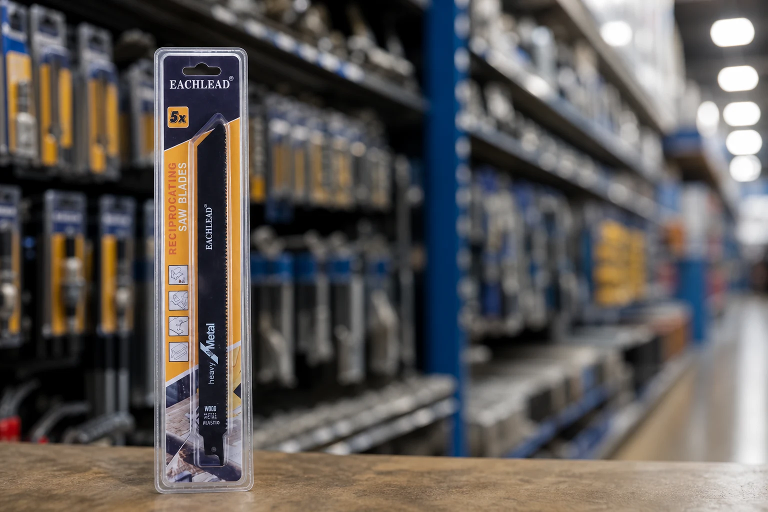 EACHLEAD sawzall — official product photo with illustrative scene background (not a real site photo)