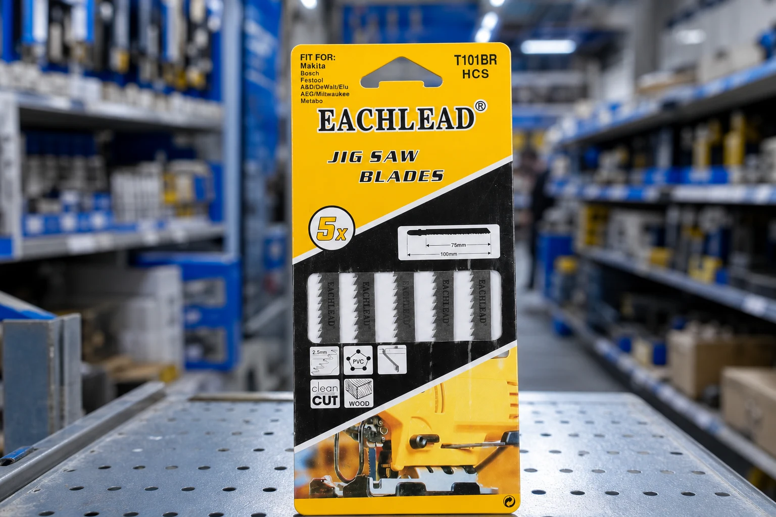 EACHLEAD jigsaw — official product photo with illustrative scene background (not a real site photo)