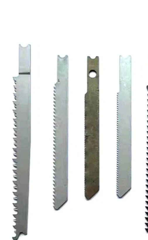 Jigsaw blade shank group for insertion-depth records