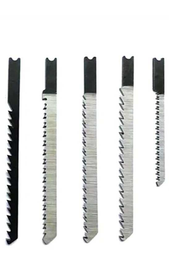 Jigsaw blade profile group for insertion-depth records