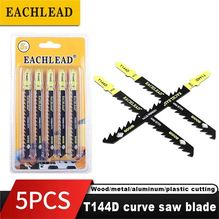 Official EACHLEAD T144D wood-cutting jigsaw blades and packaging