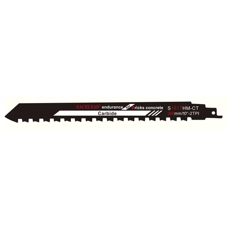 EACHLEAD S1617HM-CT carbide reciprocating saw blade labeled for bricks and concrete