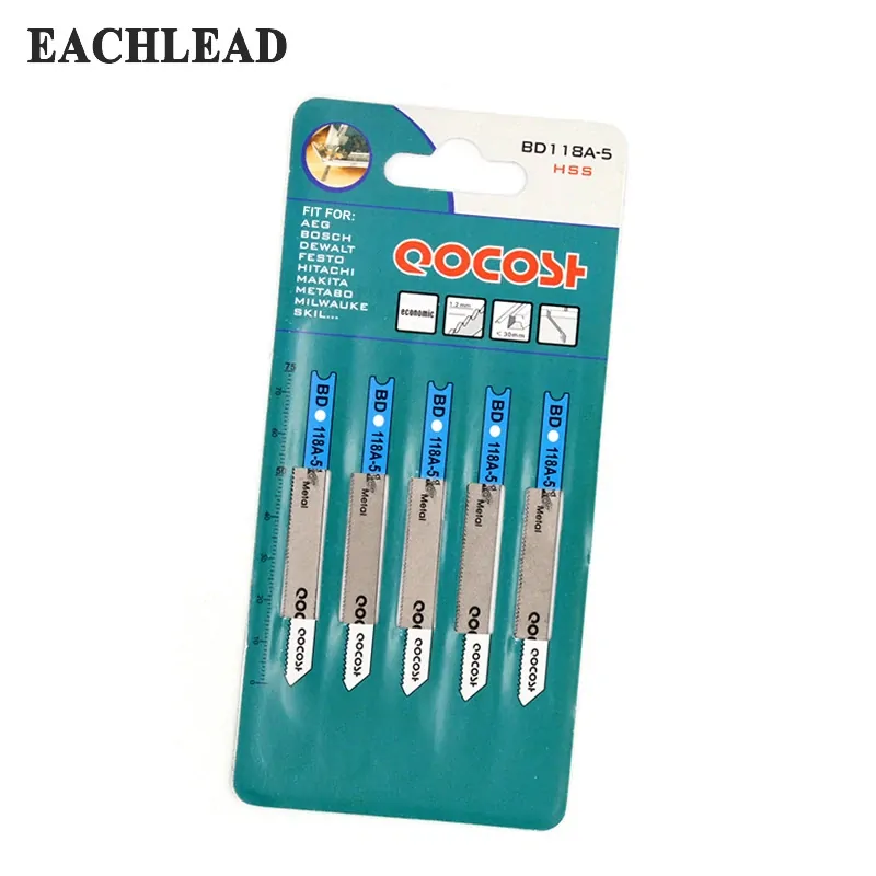 EACHLEAD U118A and BD118A HSS jigsaw blade package for a metal-cutting listing
