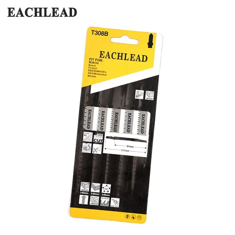 EACHLEAD T308B jigsaw blade package with visible size and application markings
