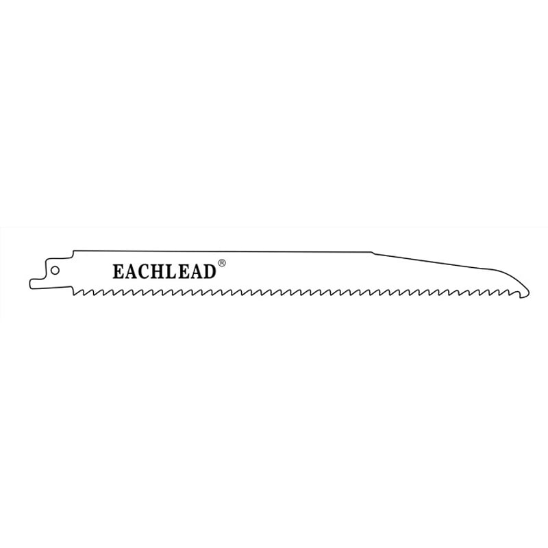 EACHLEAD toothed saw blade silhouette used as a geometry contrast only